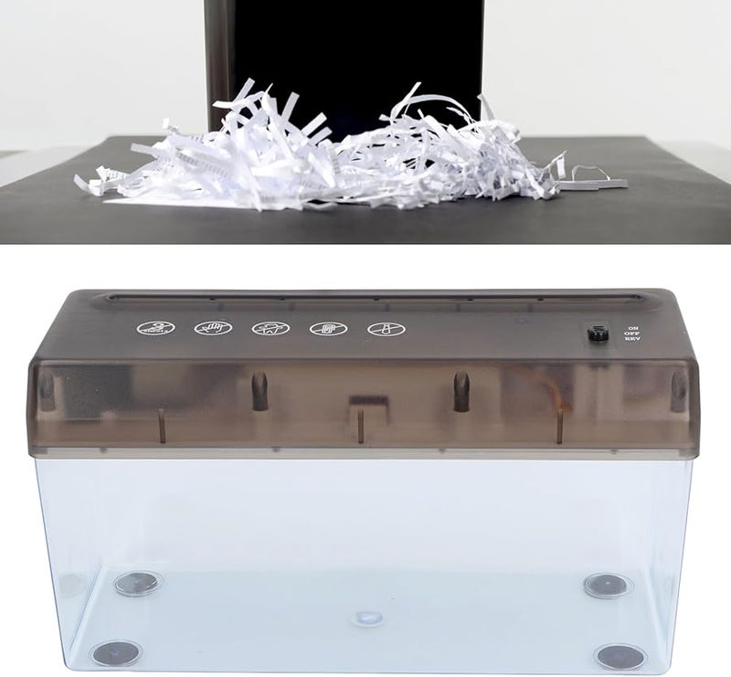 آلة تمزيق ورق مكتبية مدمجة تعمل ببطارية USB، تقطيع شرائط لمستندات A4، للاستخدام في المكتب والمنزل والمدرسة - Image 4